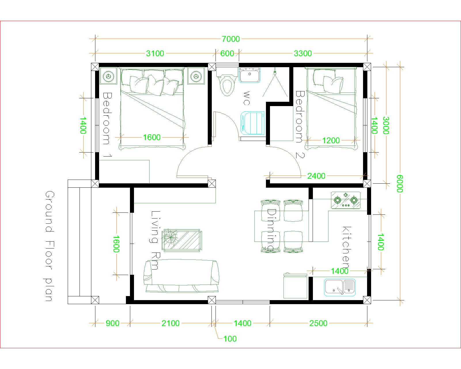 Detailed Cost Breakdown for Building a 7x6 Meter House with Shed Roof in Kenya